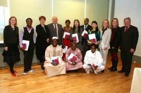 The graduated UNU-LRT fellows with the Minister for the Environment, Chair of the UNU-LRT board, Rector of the Agricultural University, and the UNU-LRT Director and staff.