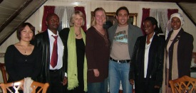 Bulgamaa Densambuu (left) with the 2007 fellows and the programme staff