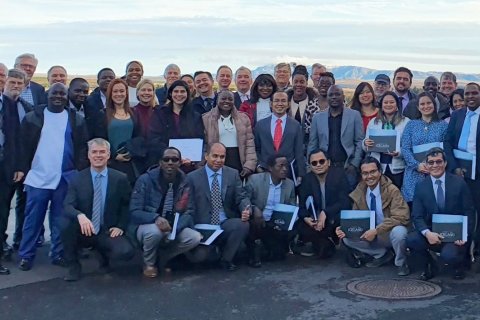 Fellows, staff, and guests at the graduation