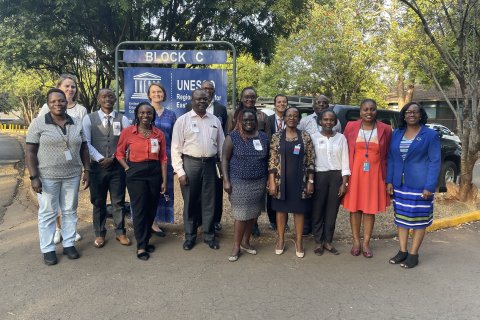 GRÓ GTP and GEST alumni, with staff of the UNESCO Regional Office for Eastern Africa, the Director General of GRÓ, the Permanent delegate of Iceland to UNESCO and the Consul of Iceland in Nairobi.