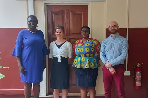 From left: Secretary-general Ama Serwah Nerquaye-Tetteh, GEST project manager Anna Guðrún Aradóttir, programme officer Joan Agyekum Nsowah, and GEST academic coordinator Dr Thomas Brorsen Smidt.