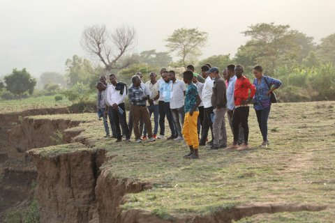 Course participants at Zeyisie Elgo Kebele during a field visit session. Photo: Arba Minch University