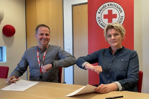 Atli Viðar Thorstensen, Director of International Department at the Icelandic Red Cross & Sjöfn Vilhelmsdóttir, Director of GRÓ LRT
