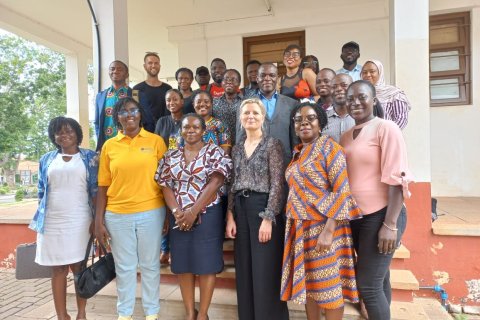 Dr. Irma Erlingsdóttir with colleagues at CEGENSA and students