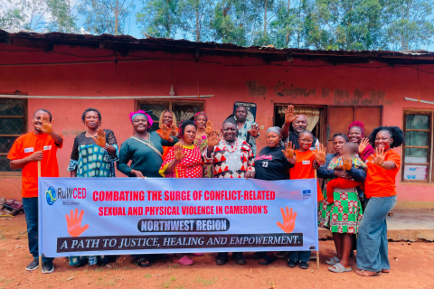 Participants and facilitators following the first workshop with traditional authorities and quarter heads in Chinde Quarter, Bamenda, Cameroon. Photo: RuWCED Cameroon.