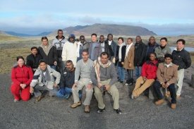 The group on a trip to Snaefellsnes