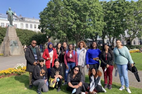 Fellows 2021 exploring downtown Reykjavik during Orientation