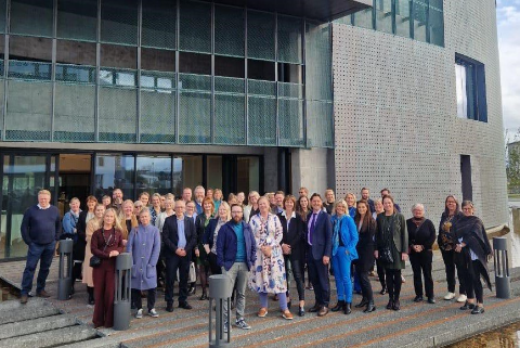 Participants of the UNESCO Day 2023, outside Edda - House of Icelandic