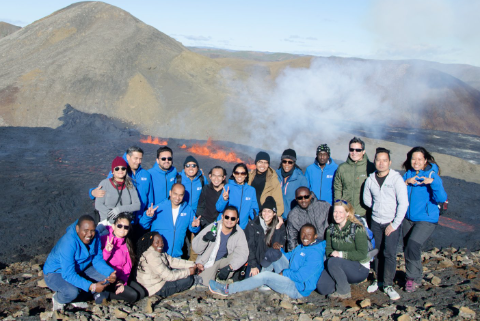 GTP fellows on a site visit to the eruption site