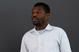 Mr Harrington Nyirenda presents his project