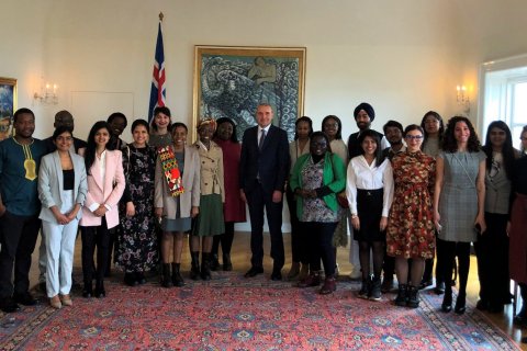 The GRÓ GEST fellows of 2022 with the president of Iceland, Mr. Guðni Th. Jóhannesson