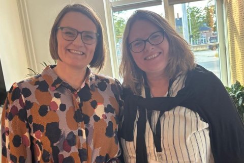 Ms. Nína Björk Jónsdóttir, Director General of GRÓ, and Ms. Ulla Næsby Tawiah, Director of the Danida Fellowship Centre, at the DFC‘s offices in Holbæk.