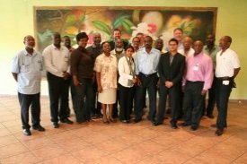 Chief fisheries officers with some of the organizers and teachers