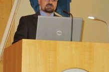 Reza presenting his dissertation