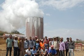 Participants and lecturer in Aluto Langano
