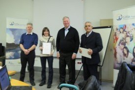UNU-GTP certificates being presented to participants