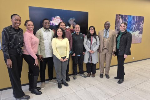 Fisheries Policy and Management fellows with Dr. Anthony Taabu 