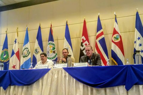 At the symposium in Managua